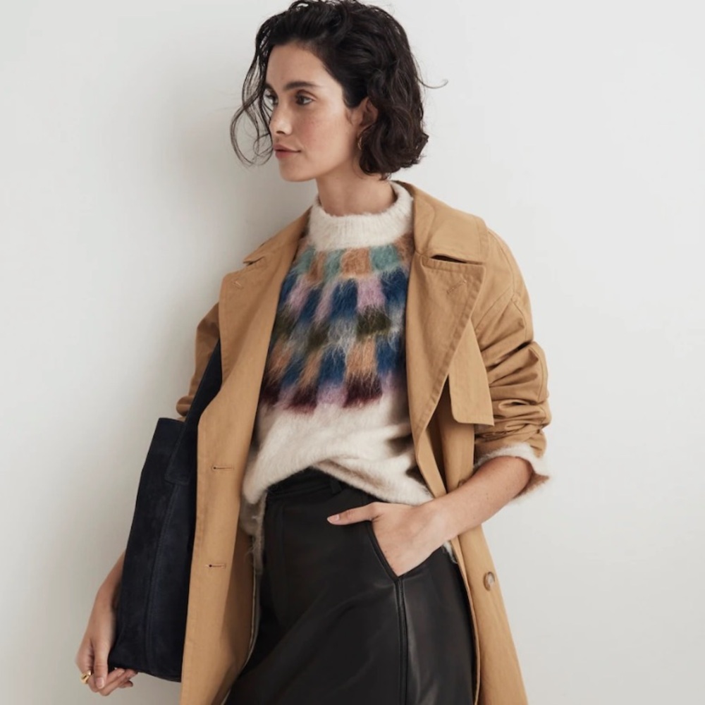 Madewell Brushed Checkerboard Fair Isle Sweater